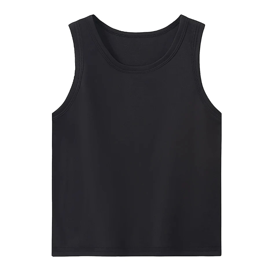 3-Pcs Children's Solid Color Classic Combination Vest Boy Casual Sports Bottoming Shirt Girl Soft And Comfortable Joker T-shirt