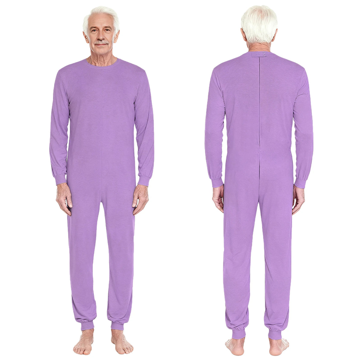 Adult Special Needs Adaptive Clothing Long Short Sleeve Zipper Anti-Strip Jumpsuit Sleepwear for Disabilities Alzheimer Patient