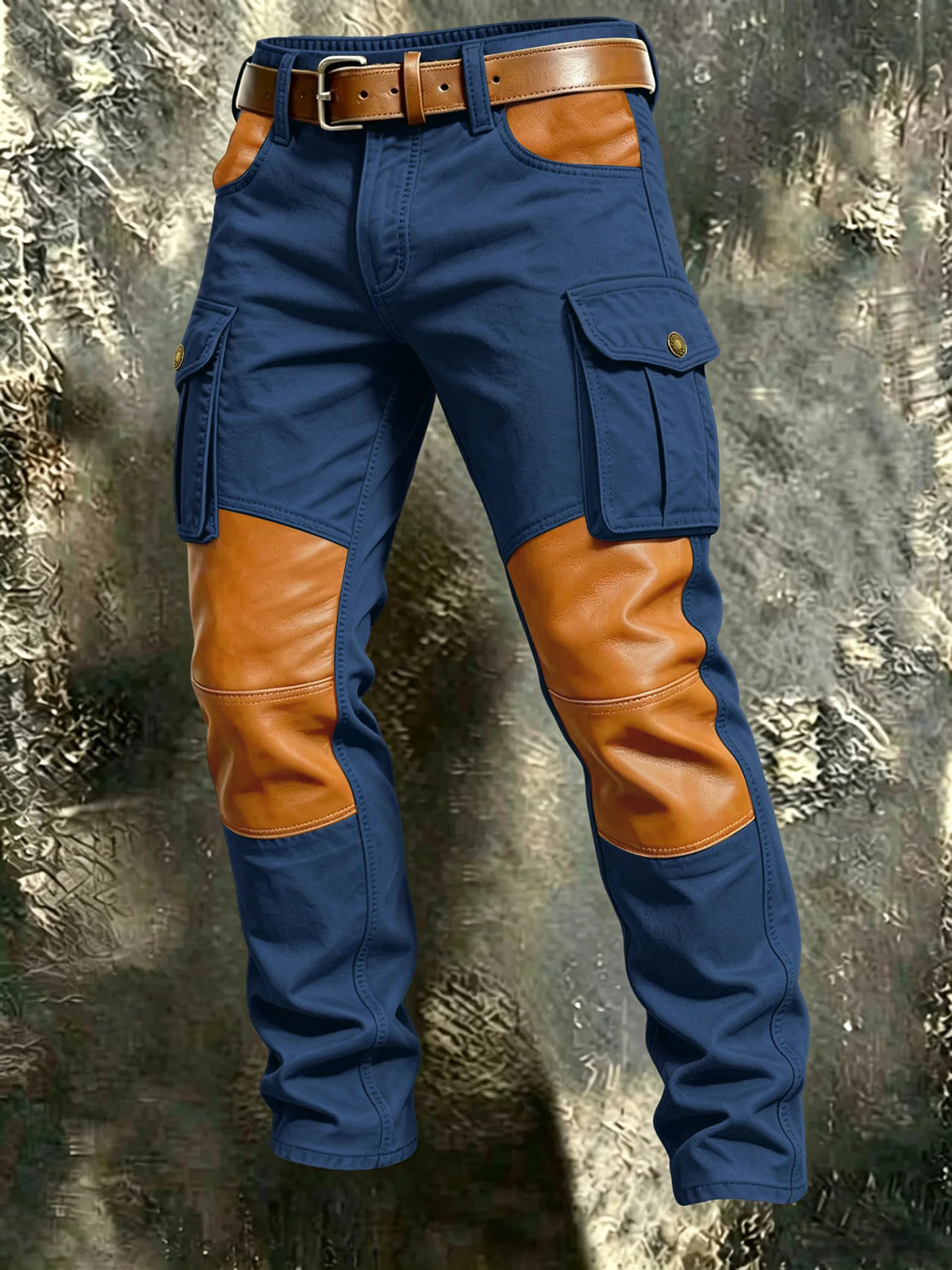 2026 Mens Clothing Spring Autumn Cargo Pants Man Cotton Casual Loose Trouser Belt Mid Waist Joggers Male Straight Baggy Pants