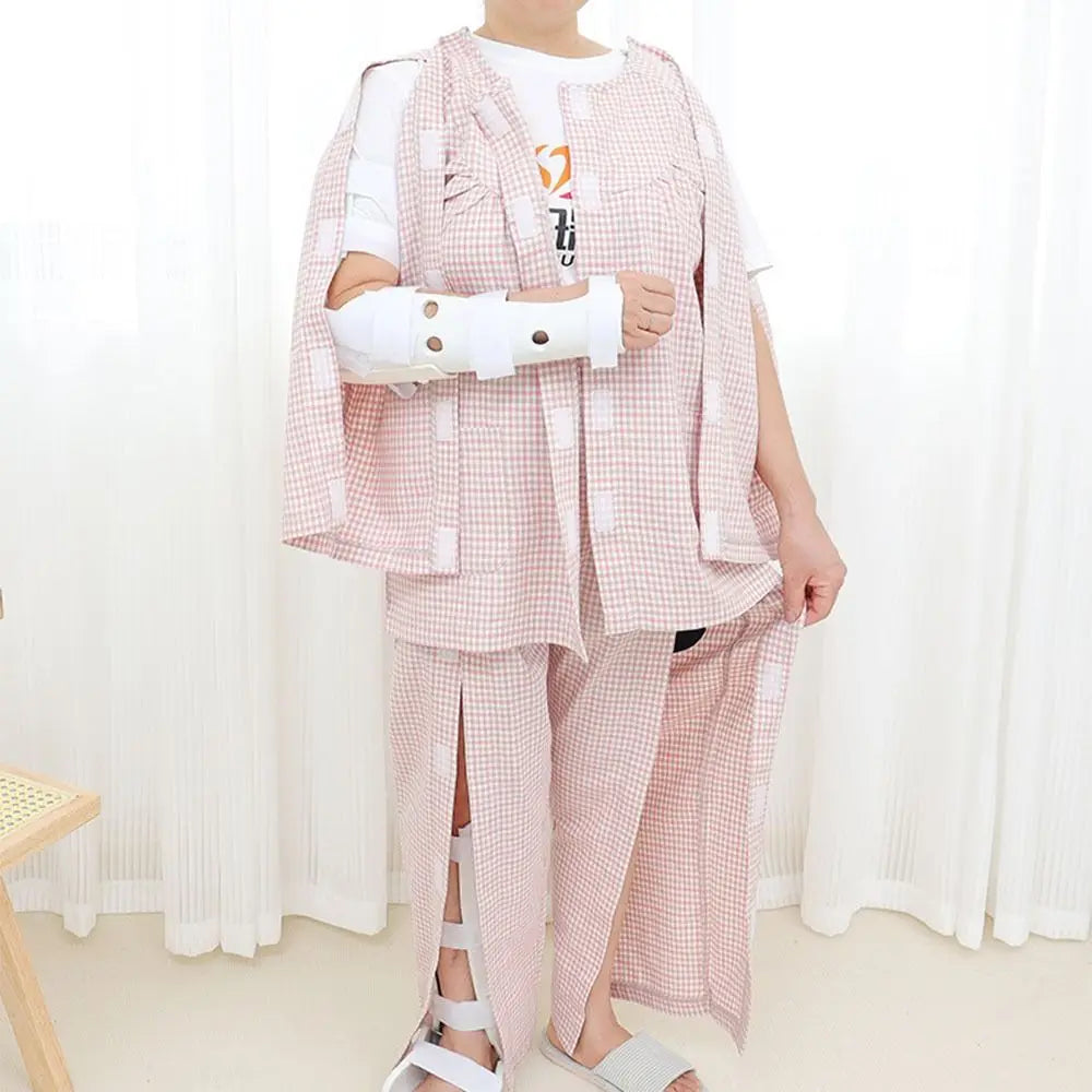 Convenient Bedridden Elderly Care Clothing Washable Skin-Friendly Tear Away Recovery T-Shirt Full Tear Away Breathable