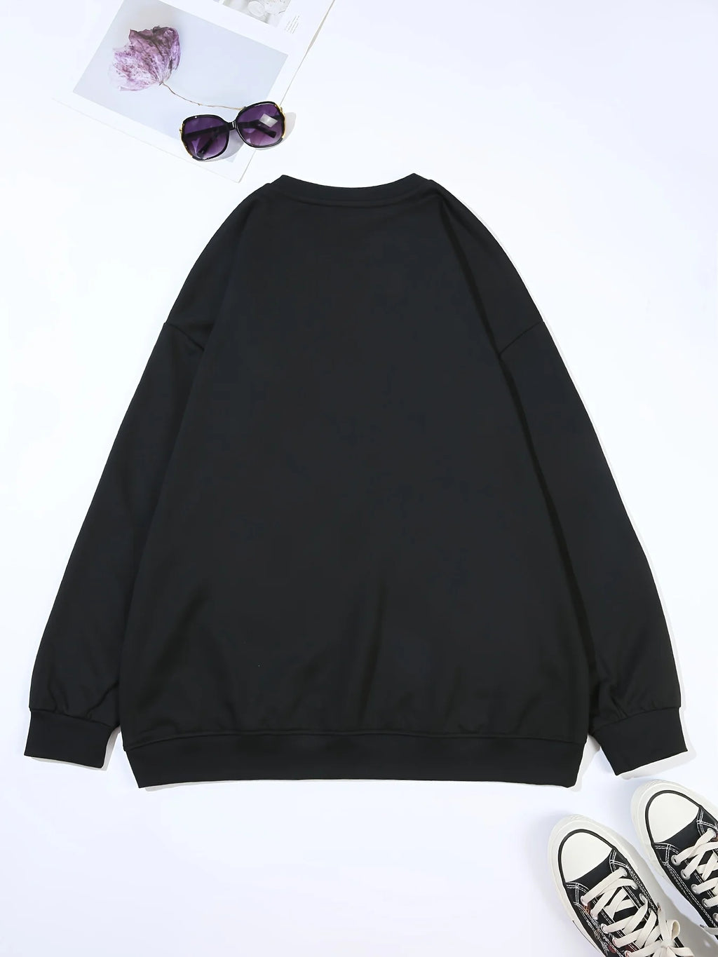 [Women's  Clothing]  Letter Print Sweatshirt |   Casual Long Sleeve Crew Neck Pullover