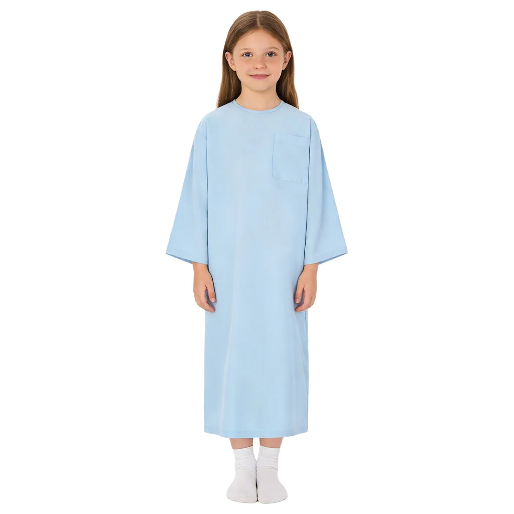 Children Pediatric Hospital Gown Long Sleeve Full Open Tear Away Adaptive Dress Special Needs Boys Girls Medical Patient Nursing