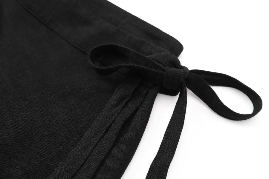 AS 2025 spring summer woman  linen one pieces  wrap skirts adjustable waist 2cm skirt high quality linen lady wear