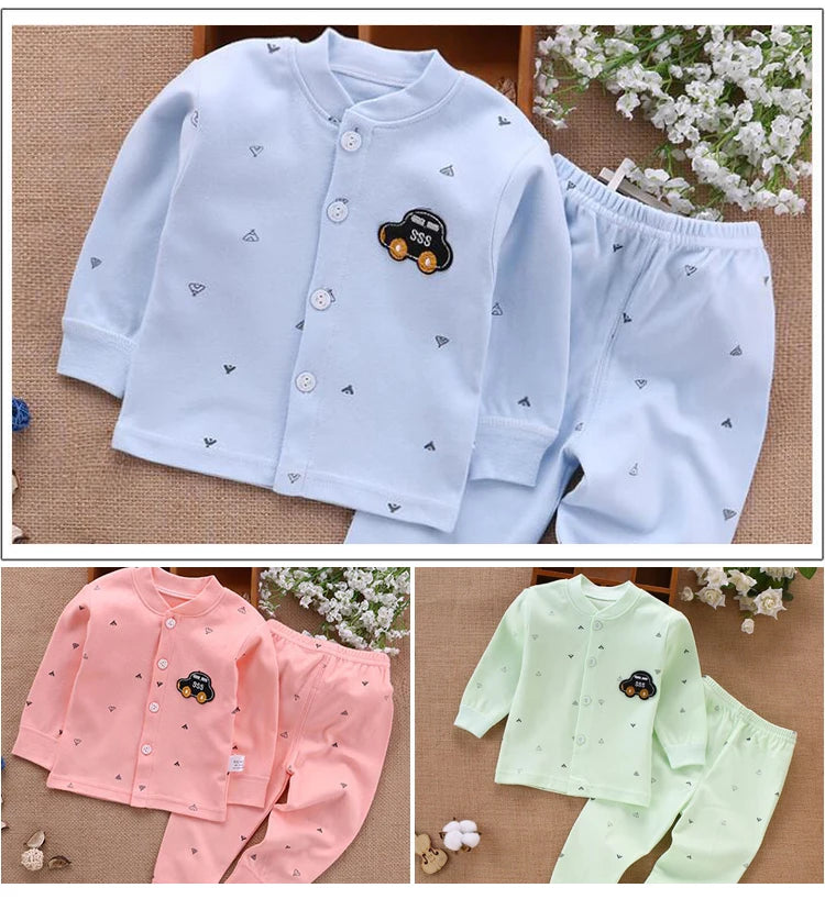Baby Clothes Underwear R Kids Tops Pants Newborn Pajama Suit Home 100% Cotton Sets Boy Girls Warm Autumn Children's Clothing