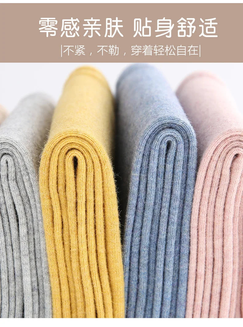 Children Cashmere Pants Winter Warm Wool Pants for Kids Boys Girls Thermal Pants Teenager Long Johns Baby Wool Knitted Trousers