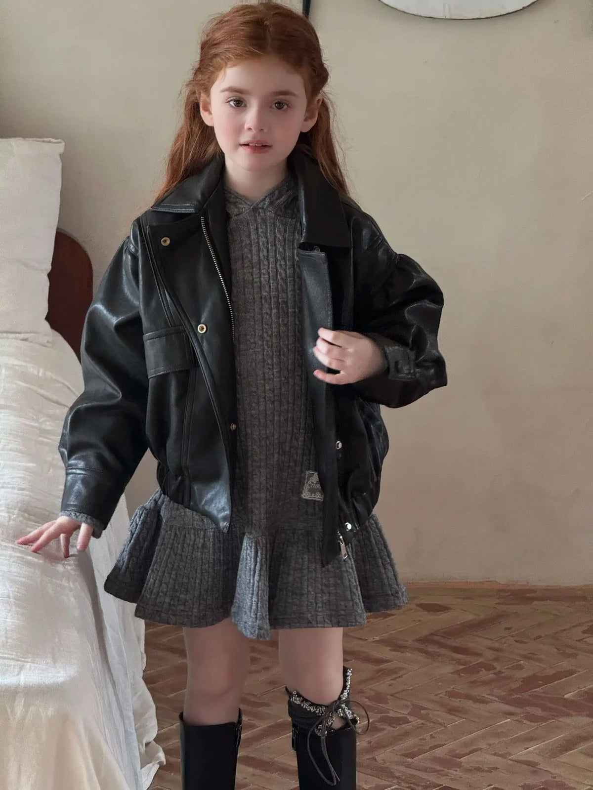 Children's Clothing 2026 Autumn New Girls' Knitted Casual Dress Children's Layered Inner Dress
