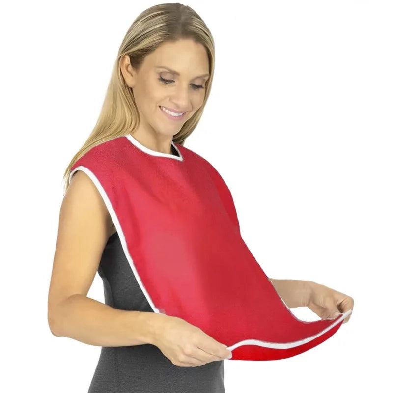 Adult Waterproof Adult Mealtime Bib Cloth Protector Clothes Bib Cook Protector Tool Aid Cook Dining Clothes Disability Aid Apron