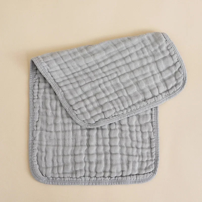 Cotton Baby Burp Cloths 6 Layer Muslin Towel Washcloths Absorbent Soft Gauze Facecloth Saliva Towel Feeding Baby Stuff