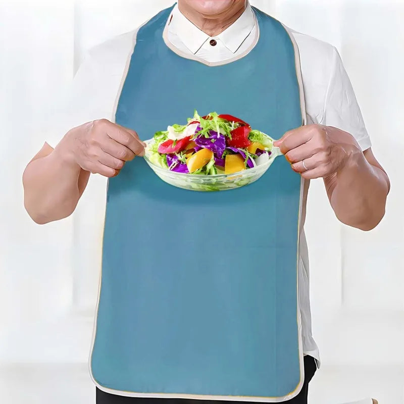 Adult Waterproof Adult Mealtime Bib Cloth Protector Clothes Bib Cook Protector Tool Aid Cook Dining Clothes Disability Aid Apron