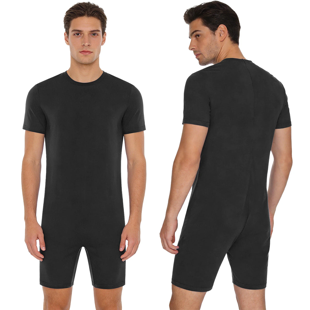 Men Women Elderly Alzheimer Autism Special Needs Adaptive Clothing Anti-Strip Back Zipper Bodysuit Homewear Sleepwear Daily Wear