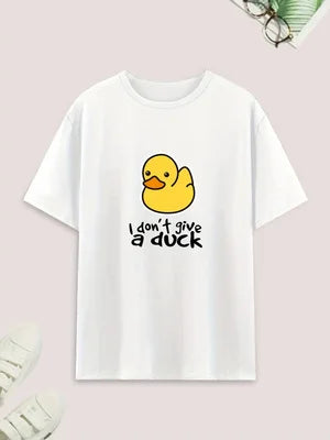 Men's casual pajama set, duck-print short-sleeved T-shirt, and pants, comfortable summer clothing