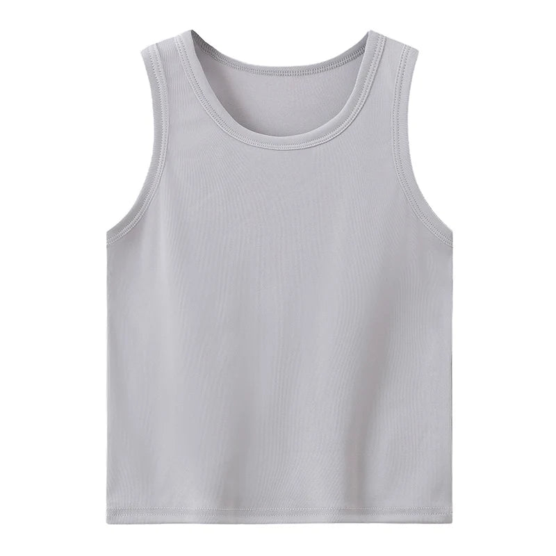 3-Pcs Children's Solid Color Classic Combination Vest Boy Casual Sports Bottoming Shirt Girl Soft And Comfortable Joker T-shirt