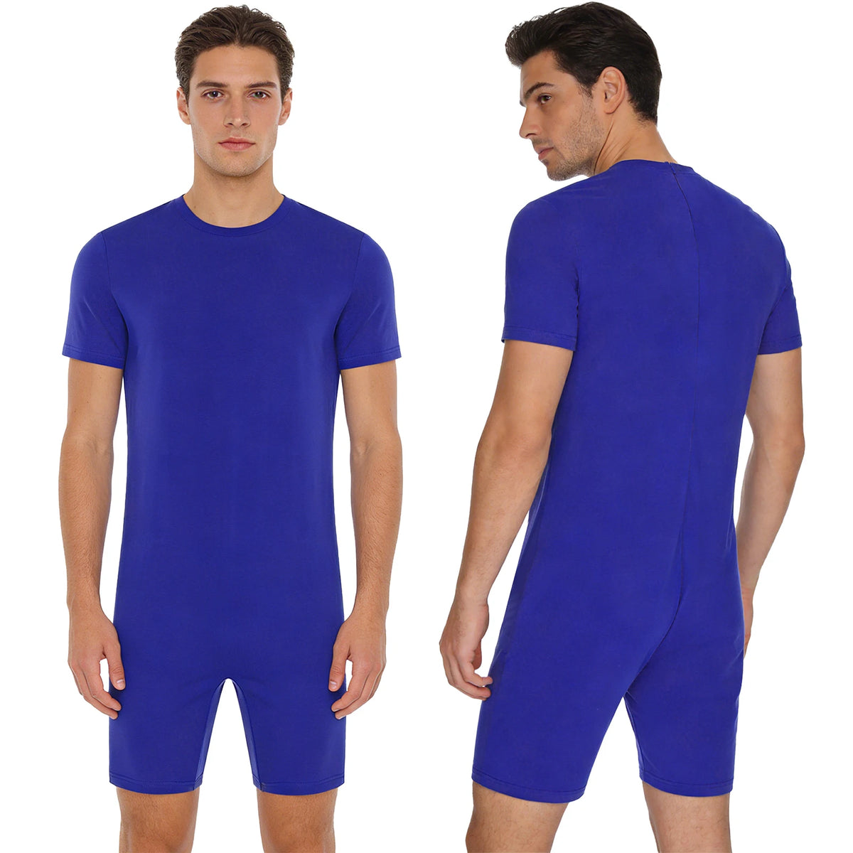 Men Women Elderly Alzheimer Autism Special Needs Adaptive Clothing Anti-Strip Back Zipper Bodysuit Homewear Sleepwear Daily Wear