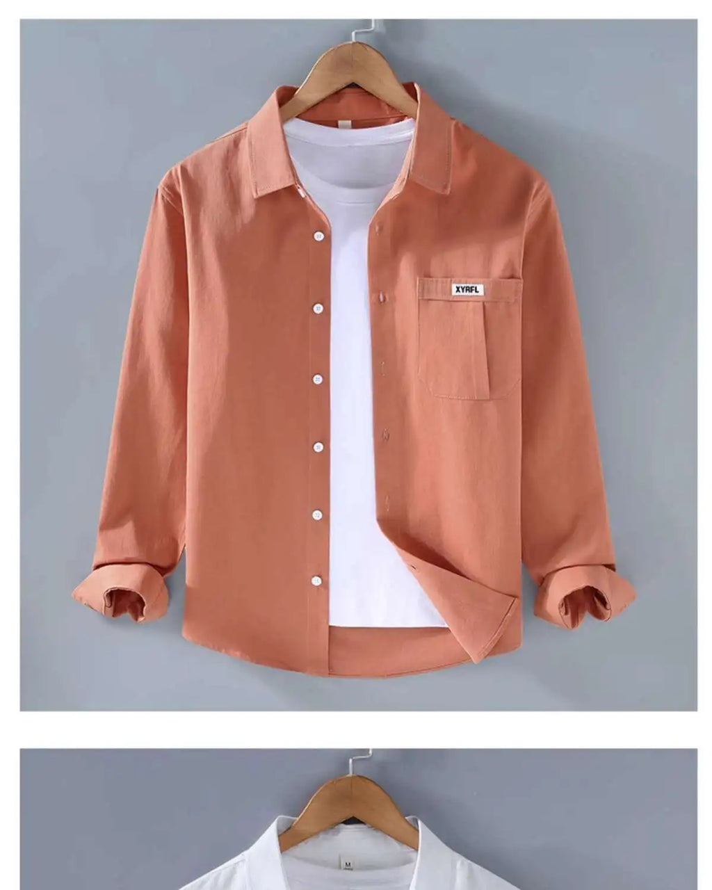 Men's Clothing Trend Simple Casual Pocket All Match Button Up Shirt Spring Autumn Solid Long Sleeve Loose Tops Camisas De Hombre