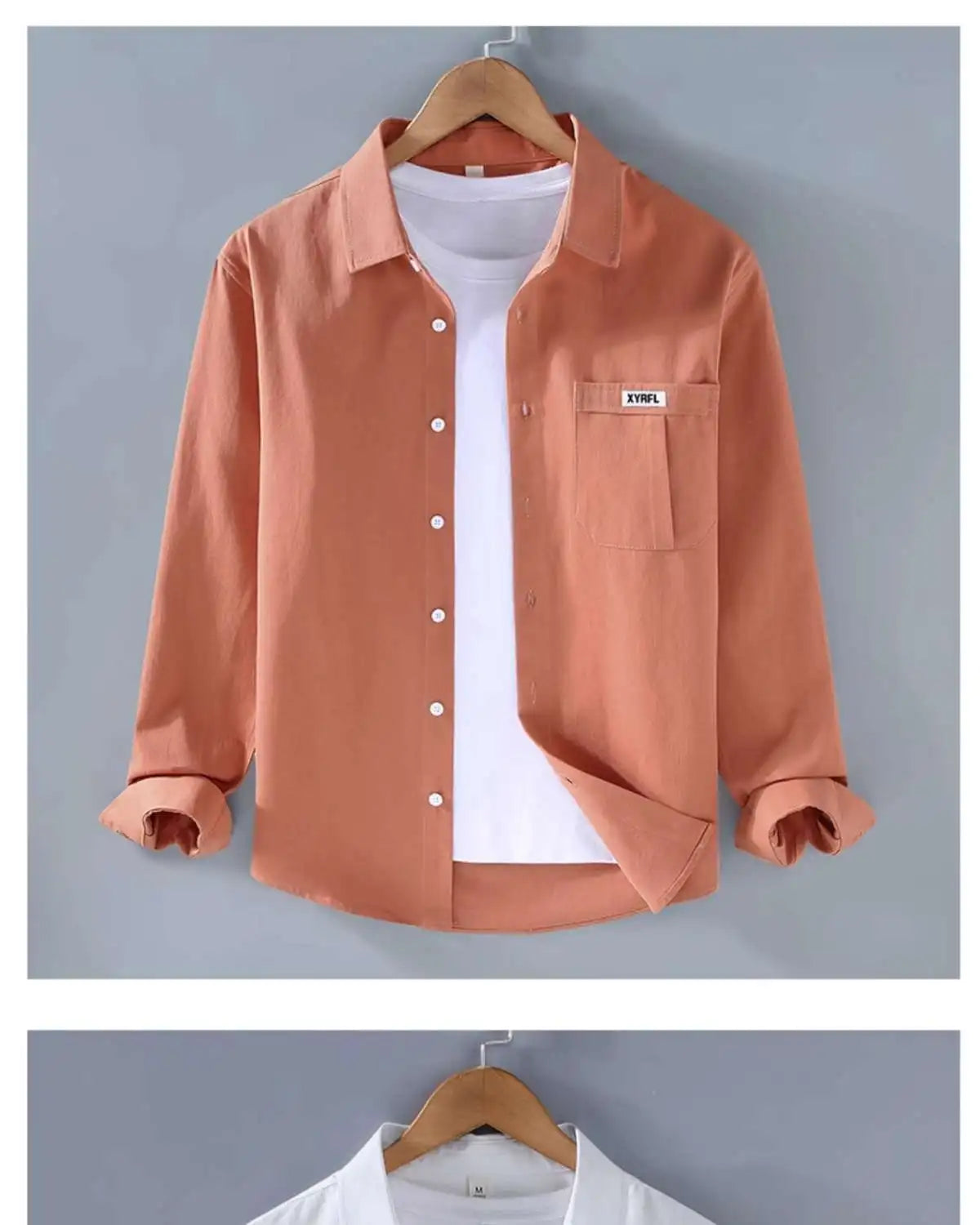 Men's Clothing Trend Simple Casual Pocket All Match Button Up Shirt Spring Autumn Solid Long Sleeve Loose Tops Camisas De Hombre