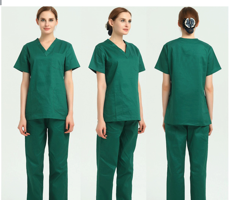 100% Cotton Scrubs Medical Uniforms Woman and Men Kombinezon Medyczny Gorros Clinicos De Mujer Bata Laboratorio Hombre Ropa Medi