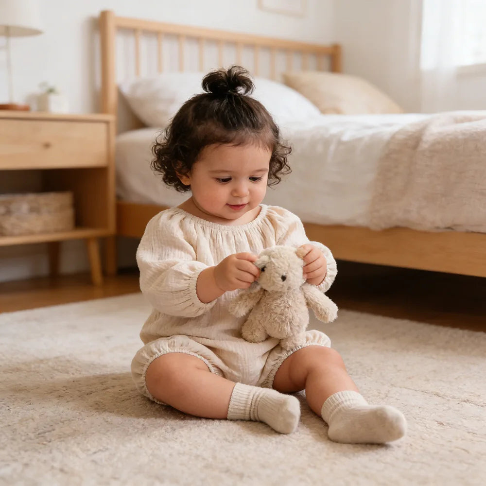 Children 9M-4T Home Clothes Soft Breathable 2Piece Boys Girls Cotton Gauze Pajamas Set Kids Daily Top And Shorts Loungewear