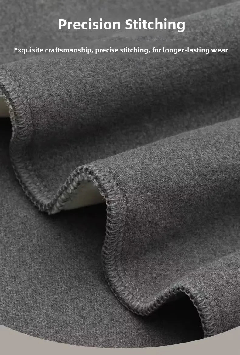 Men's Thermal High Waist Thickened Fleece Lined Winter Pants Comfortable Breathable Warm Bottoming Trousers Casual Style