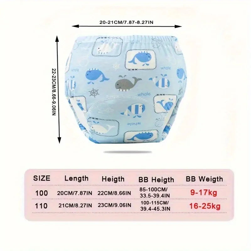 Diaper for children 6-layer Breathable Cotton Gauze Four Seasons Baby Cloth Diapers, Children's Diaper Pants, Washable Diaper Pa