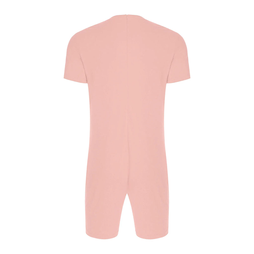 Men Women Elderly Alzheimer Autism Special Needs Adaptive Clothing Anti-Strip Back Zipper Bodysuit Homewear Sleepwear Daily Wear