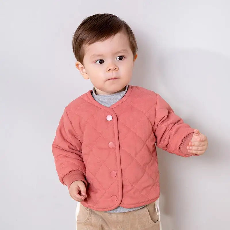 flocking cotton-padded clothes boy baby coat thickening cotton-padded jacket of the girls baby winter clothes the  2023 children