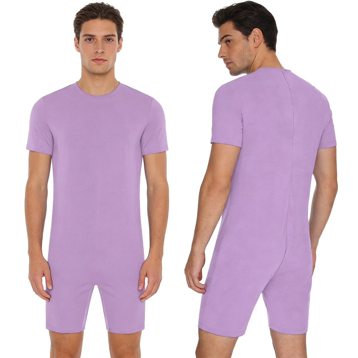 Men Women Elderly Alzheimer Autism Special Needs Adaptive Clothing Anti-Strip Back Zipper Bodysuit Homewear Sleepwear Daily Wear