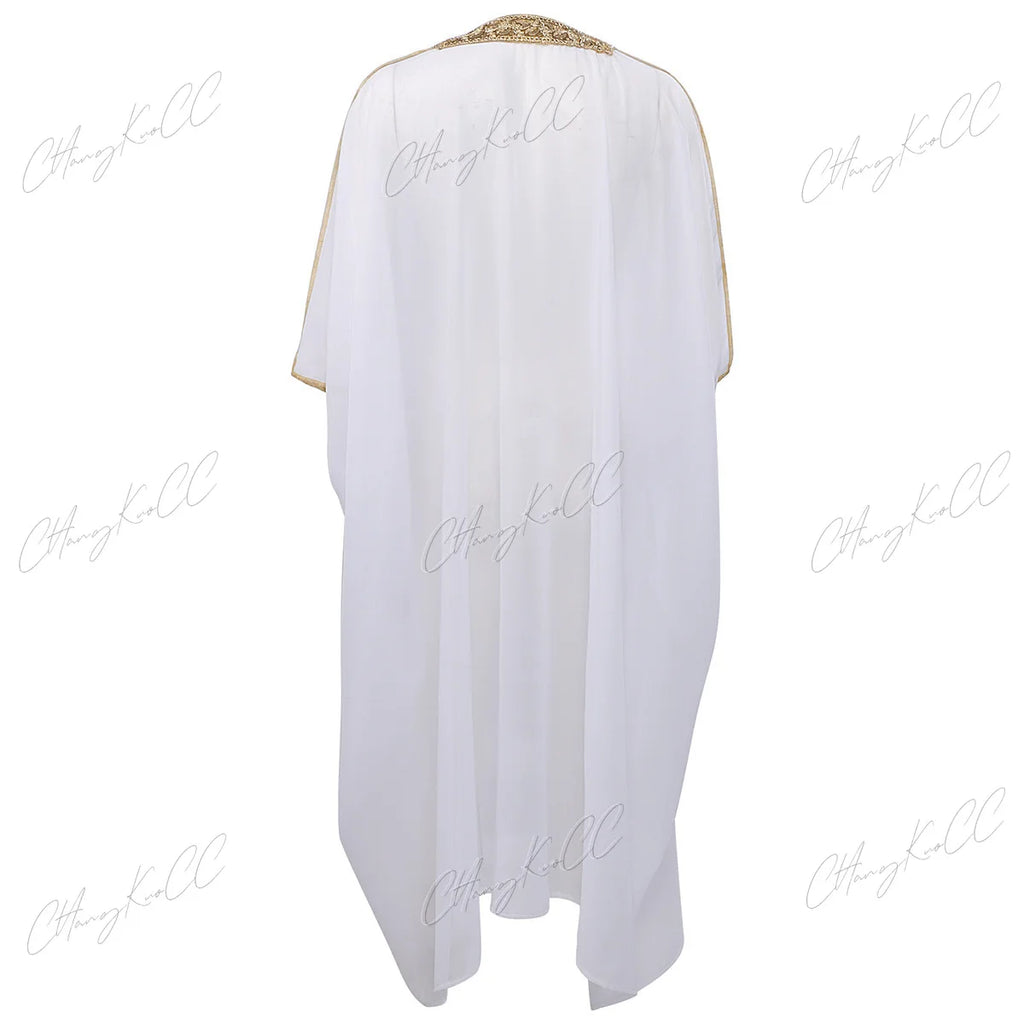 Mens Tops Muslim Middle Eastern Islamic Arabic Clothing Loose Striped Long Sleeve Full Length Halloween Cosplay Robe