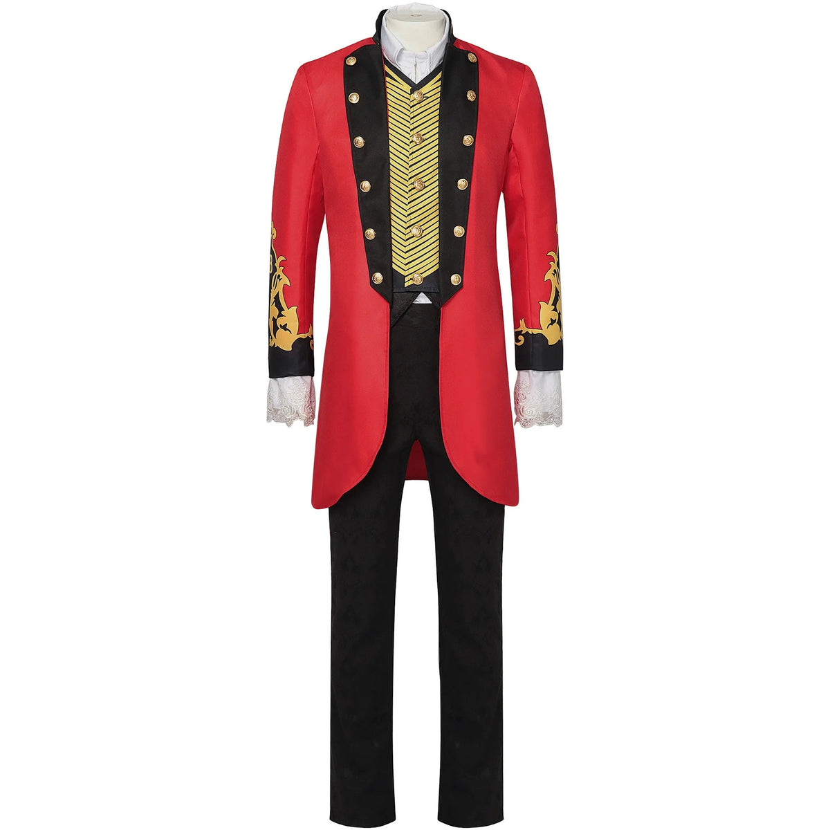 European and American Medieval Clothing for Men, Retro Stand Up Collar Circus Stage Performance Costumes for Men