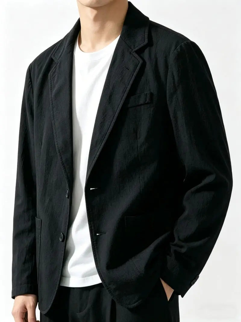 Man Clothing Blazer Hombre Elegante Solid Color Cotton Linen Outwear Vintage Casual Country Western Style Mens Suits Jackets 4XL