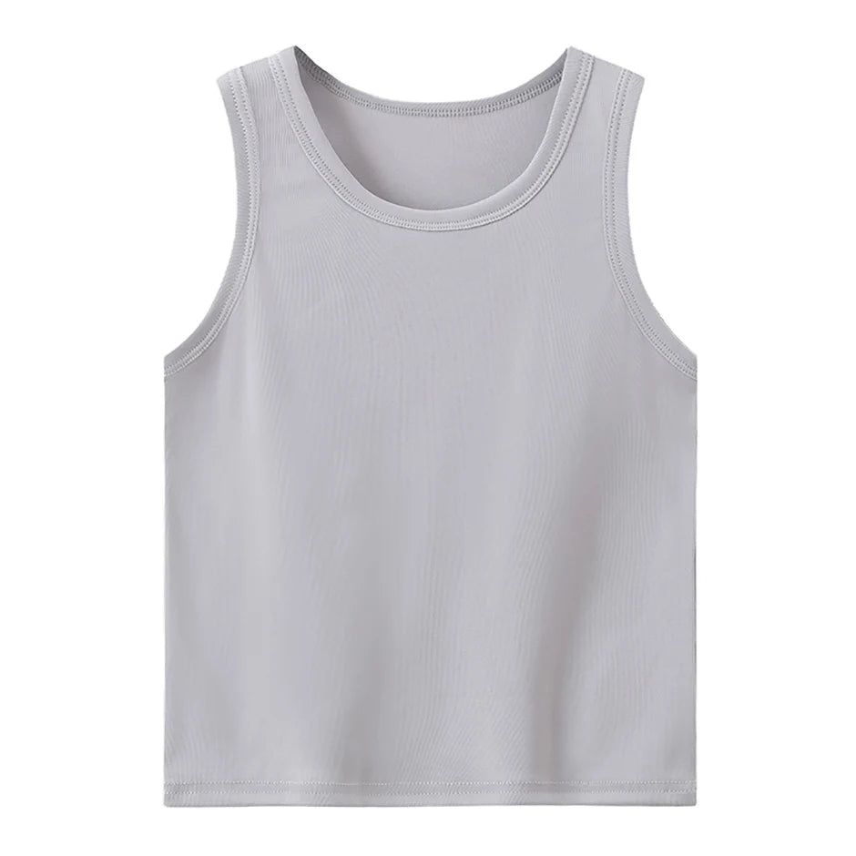 3-Pcs Children's Solid Color Classic Combination Vest Boy Casual Sports Bottoming Shirt Girl Soft And Comfortable Joker T-shirt