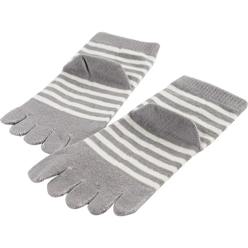 5 Pairs Children Kids Socks Thin Striped Cotton Five Finger for 4-12Y Boys Girls Casual Sports Breathable Five-toe Clothes Stuff