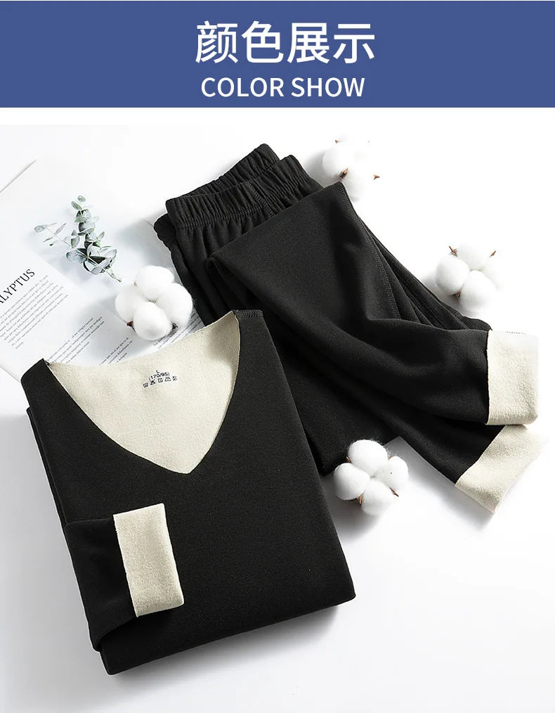 New Winter Clothing Men and Women Thermal Underwear Sets Comfortable Thermal Home Loungewear Pajamas Long Johns Two Pieces Sets