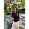 2026 Women Clothing Fake Two T Shirts Long Sleeve Tunic Camisetas Patchwork Plaid Fashion Tees Casual Korean Tshirt Ropa Mujer