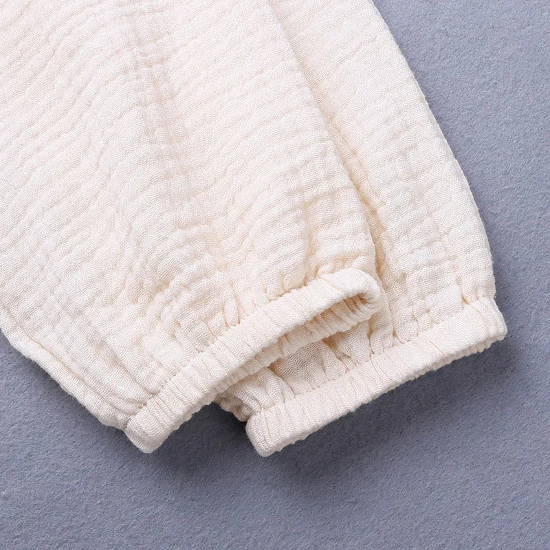 Children 9M-4T Home Clothes Soft Breathable 2Piece Boys Girls Cotton Gauze Pajamas Set Kids Daily Top And Shorts Loungewear