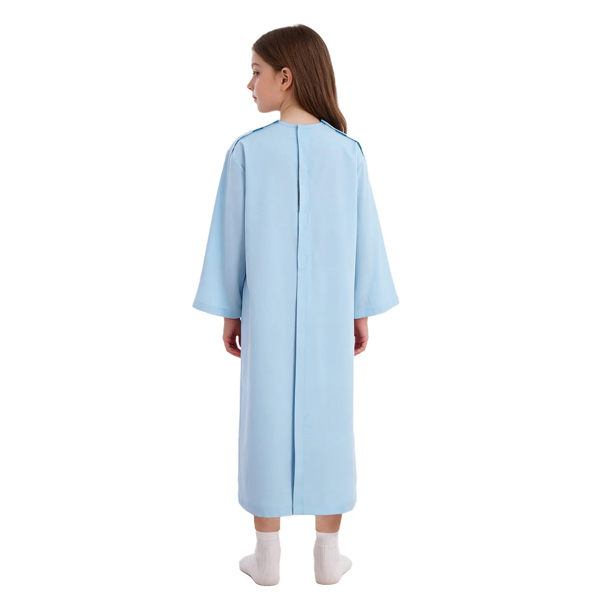 Children Pediatric Hospital Gown Long Sleeve Full Open Tear Away Adaptive Dress Special Needs Boys Girls Medical Patient Nursing