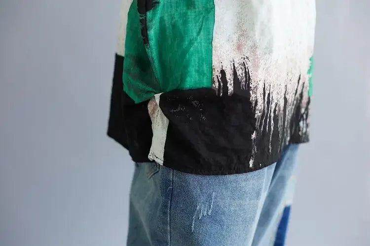 Women Clothing 2025 New Summer Clothing New Style Retro Loose Cotton Linen Short-sleeved T-shirt Top