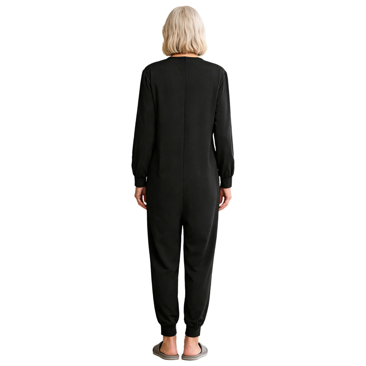 Adult Special Needs Adaptive Clothing Long Short Sleeve Zipper Anti-Strip Jumpsuit Sleepwear for Disabilities Alzheimer Patient