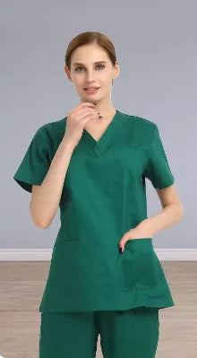 100% Cotton Scrubs Medical Uniforms Woman and Men Kombinezon Medyczny Gorros Clinicos De Mujer Bata Laboratorio Hombre Ropa Medi