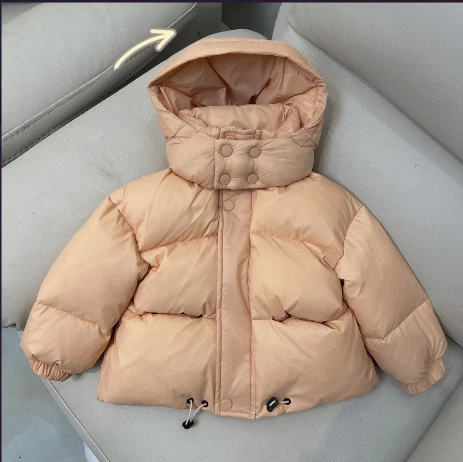 Childrens Cotton Jacket Autumn and Winter Fashion Warm and All-match Fashionable and Casual Hooded Cotton Jacket