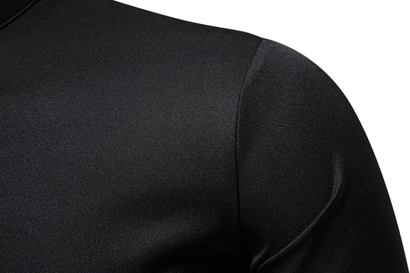 Mens Dress Shirts Vintage Personality Irregular Crop Long Sleeve Business Stand Collar Shirt Men Camisas Streetwear Blusas Tops