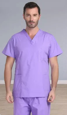 100% Cotton Scrubs Medical Uniforms Woman and Men Kombinezon Medyczny Gorros Clinicos De Mujer Bata Laboratorio Hombre Ropa Medi