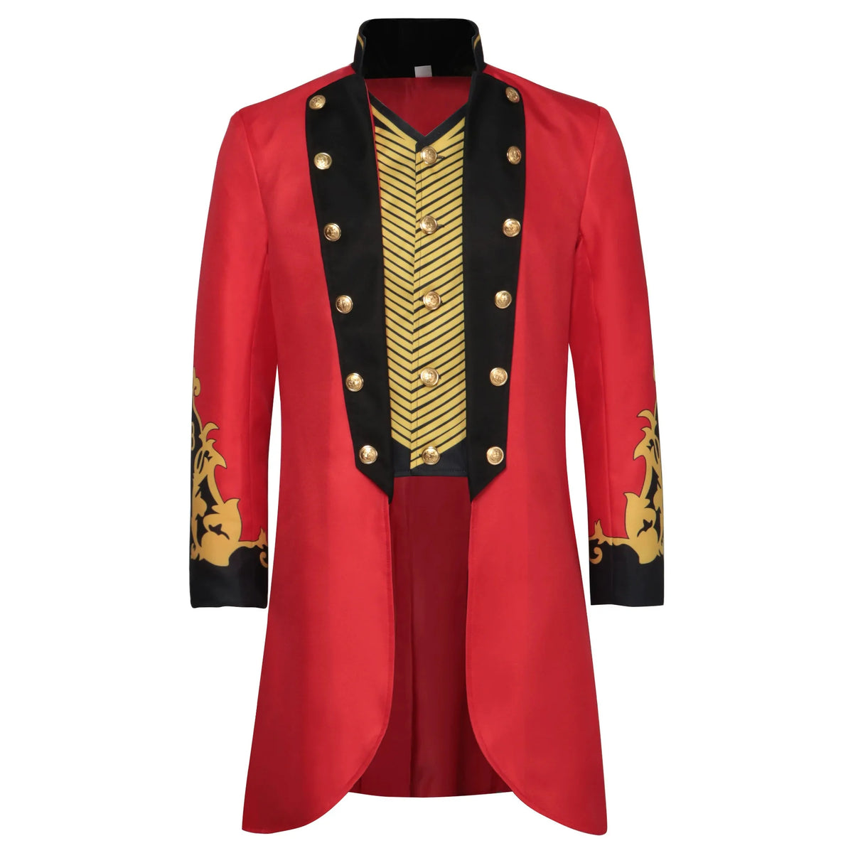 European and American Medieval Clothing for Men, Retro Stand Up Collar Circus Stage Performance Costumes for Men
