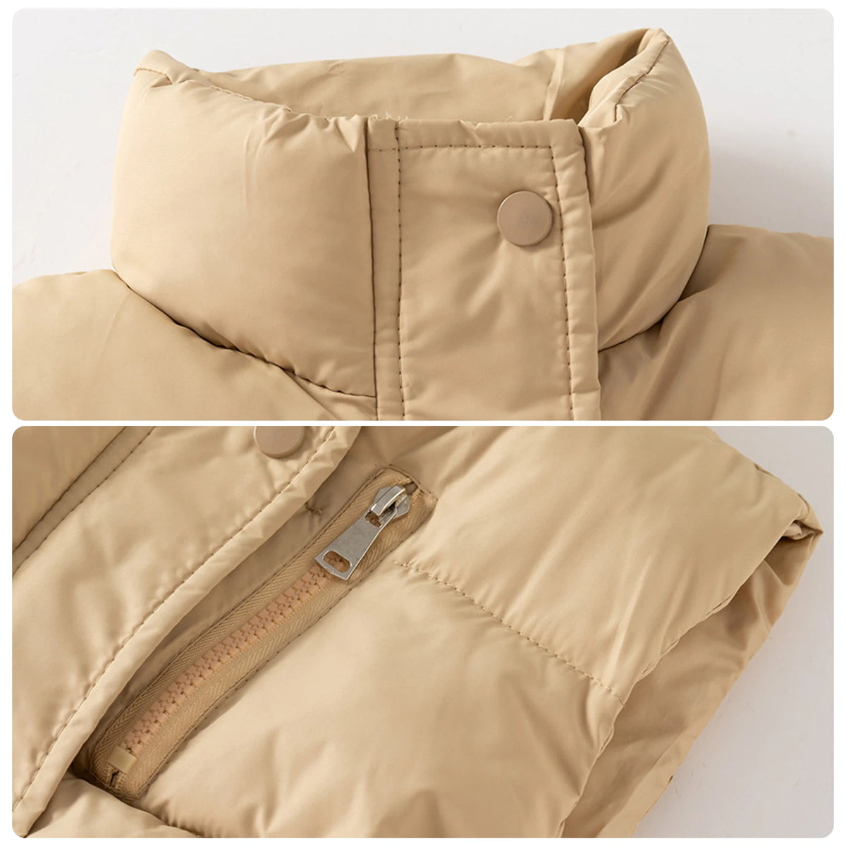 Children's Down Cotton Jacket,Girls Winter Vest,Warm Sleeveless Fleece Boys Waistcoat,Stand Collar Toddlers Quilted Coat