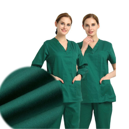 100% Cotton Scrubs Medical Uniforms Woman and Men Kombinezon Medyczny Gorros Clinicos De Mujer Bata Laboratorio Hombre Ropa Medi