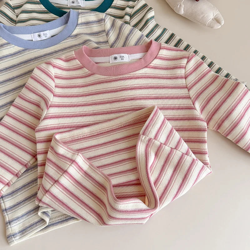Children's Clothes Girls Tops Boys Clothing For Autumn Spring Striped Long Sleeve T-shirt