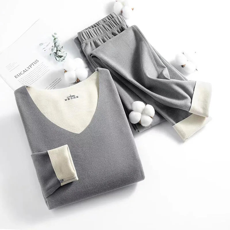 New Winter Clothing Men and Women Thermal Underwear Sets Comfortable Thermal Home Loungewear Pajamas Long Johns Two Pieces Sets