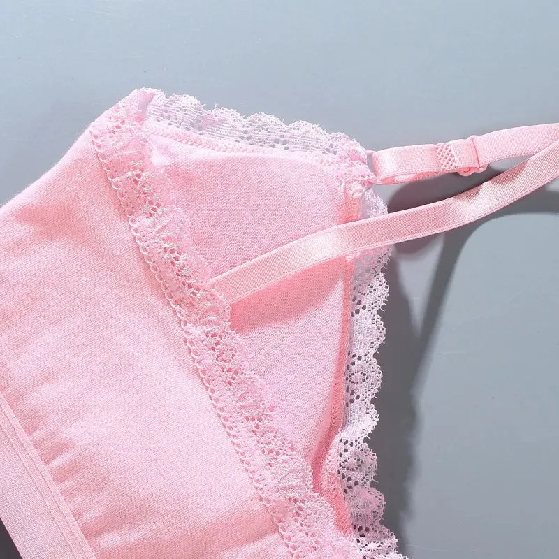 1 PCS Girls Lace Bras Children Breathable Underwear Kids Tube Tops Soft Cotton-padded Teens Youth Girls Washable BRAS Camisoles