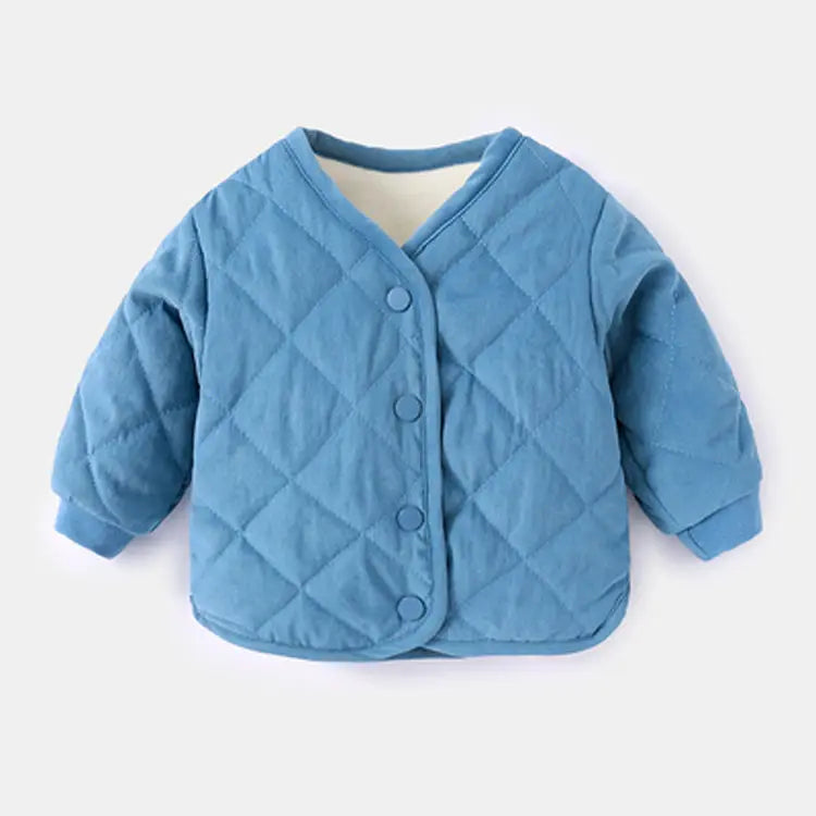 flocking cotton-padded clothes boy baby coat thickening cotton-padded jacket of the girls baby winter clothes the  2023 children