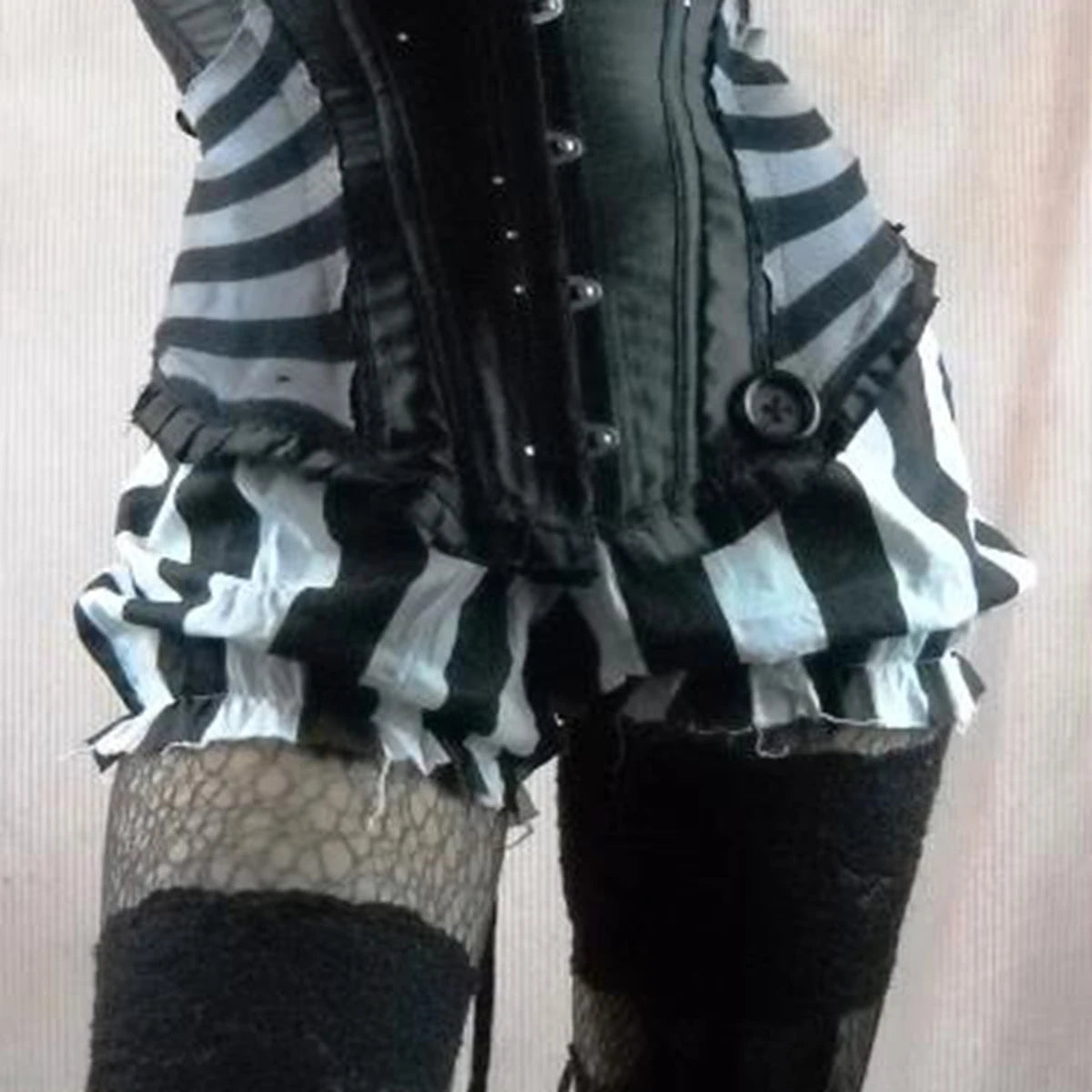 2000s Women's Clothing Fashion Bloomers Shorts Halloween Stripe Elastic Waist Short Pants Summer Casual Shorts