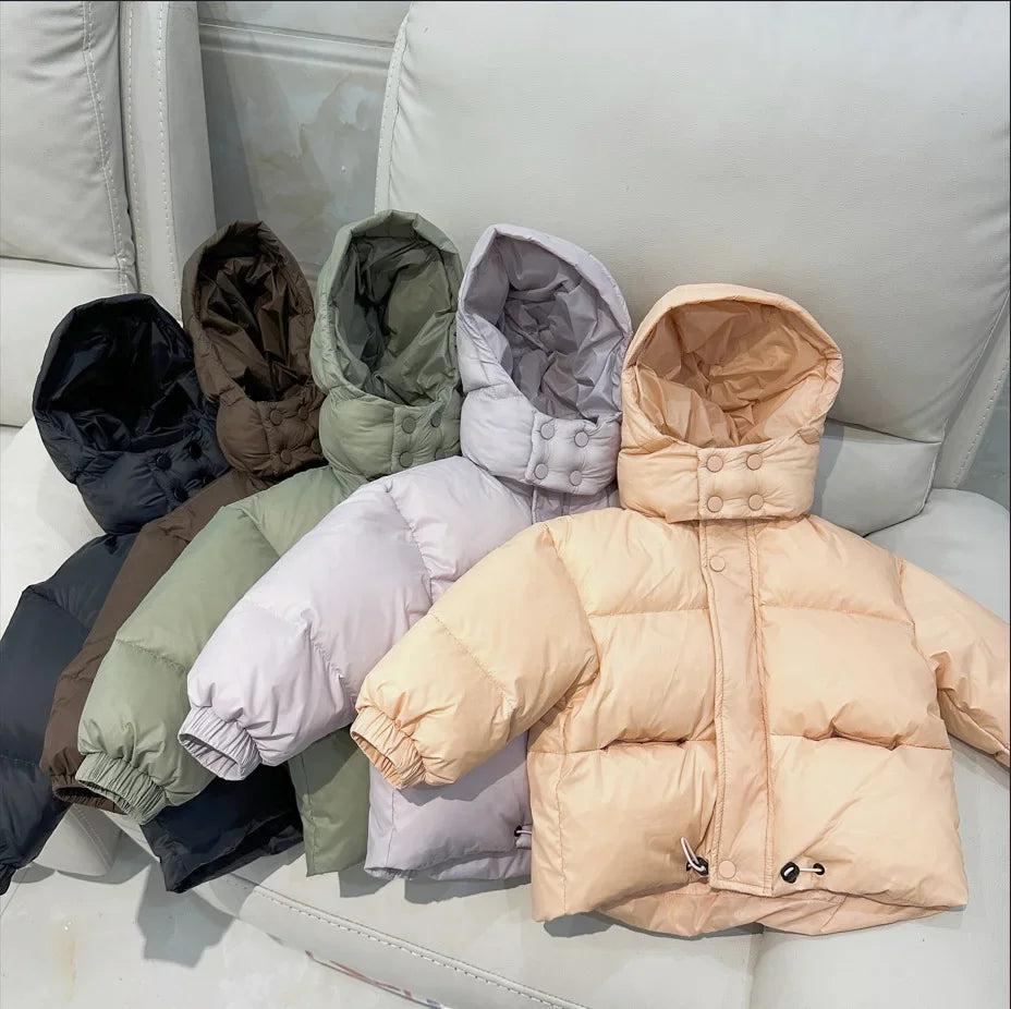 Childrens Cotton Jacket Autumn and Winter Fashion Warm and All-match Fashionable and Casual Hooded Cotton Jacket